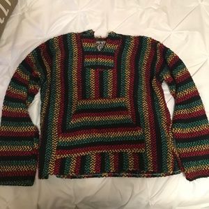 Black/Green/Red/Yellow Baja Sweatshirt size S